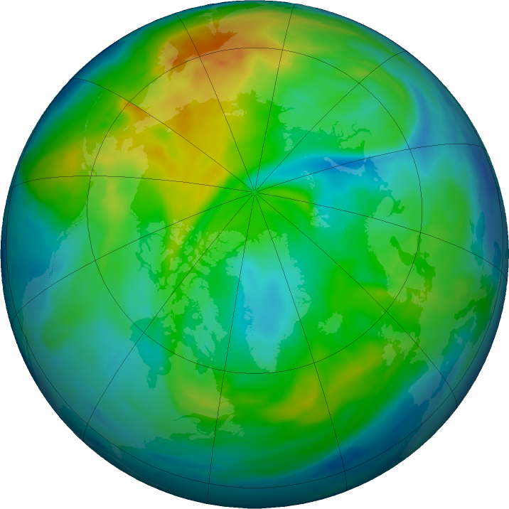 Arctic ozone map for 23 November 2022